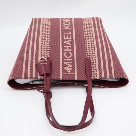 New Michael Kors Sinclair Large North South Shopper Tote Dark Berry Authentic - Picture 8 of 13